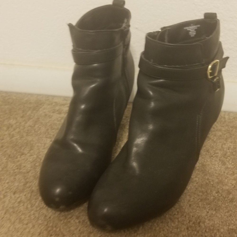 Cute black high heel boots